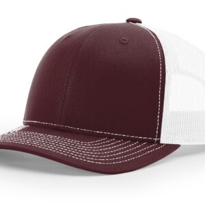 Maroon/White