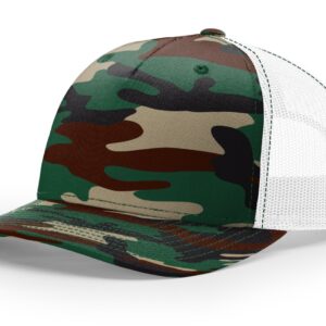 Green Camo/White